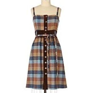 Anthropologie Maple plaid dress